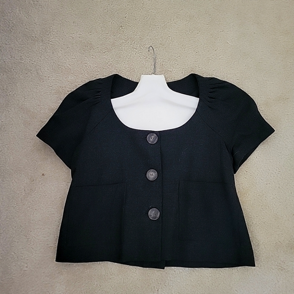 Maje Gray Cropped Swing Jacket S